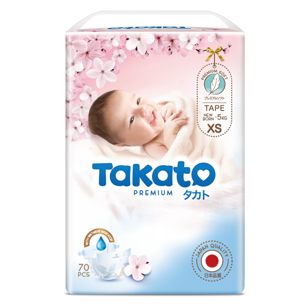 Tã dán Takato siêu mềm mại (NB, 70 miếng)