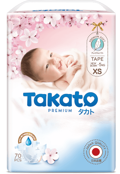 Tã dán Takato siêu mềm mại (NB, 70 miếng)