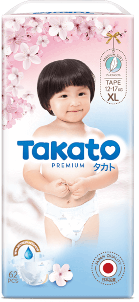 Tã dán Takato siêu mềm mại (XL, 62 miếng)