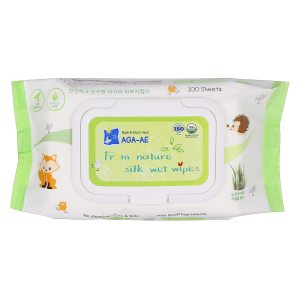 Khăn ướt chiết xuất tự nhiên Aga-ae, 100 tờ
