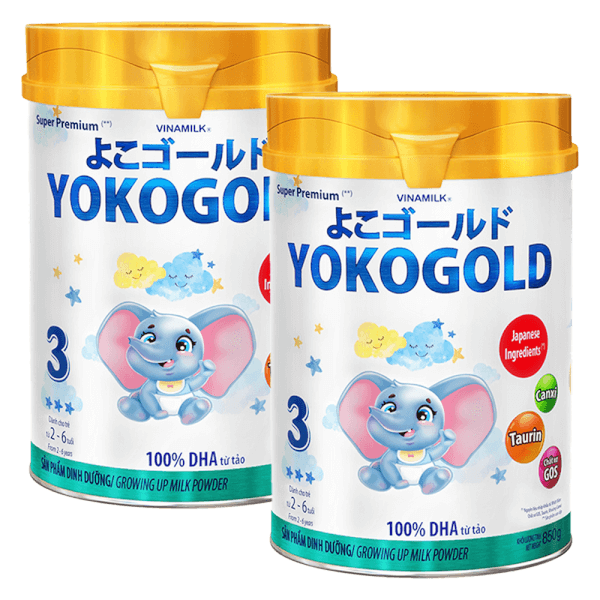 Combo 2 lon Sữa Vinamilk Yoko Gold 3 850g (2-6 tuổi)
