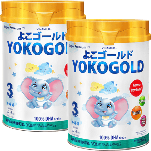 Combo 2 lon Sữa Vinamilk Yoko Gold 3 850g (2-6 tuổi)
