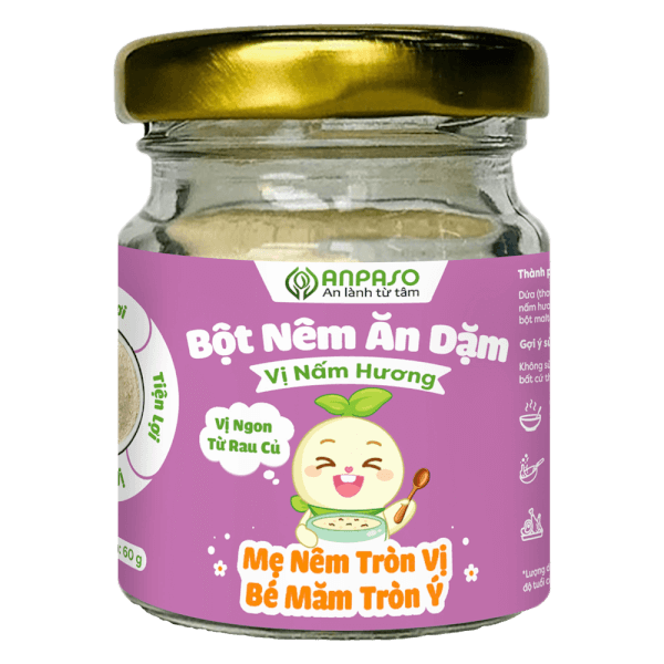 Bột nêm ăn dặm Anpaso vị nấm hương 60g