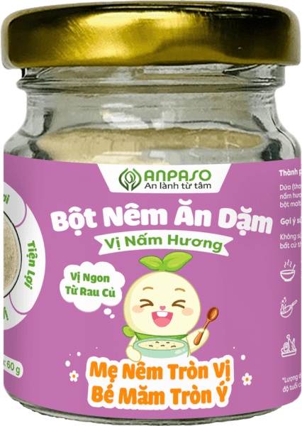 Bột nêm ăn dặm Anpaso vị nấm hương 60g
