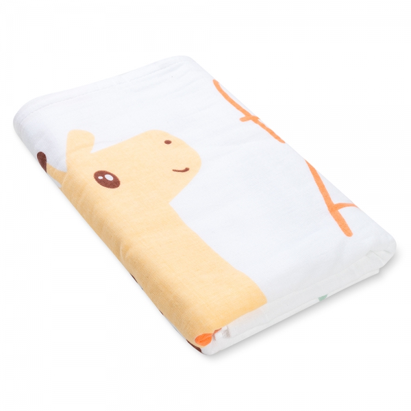 Khăn tắm trẻ em Cotton Hươu cao cổ Animo BM9T (60x120cm,Trắng-Giao hoạ tiết ngẫu nhiên)