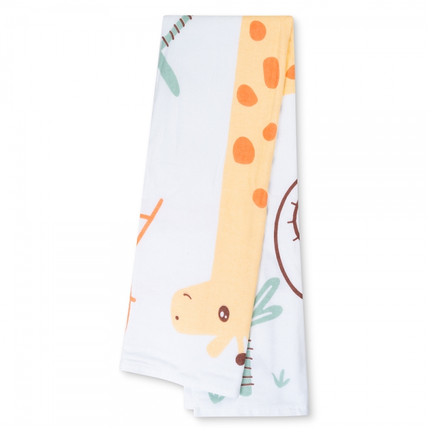 Khăn tắm trẻ em Cotton Hươu cao cổ Animo BM9T (60x120cm,Trắng-Giao hoạ tiết ngẫu nhiên)