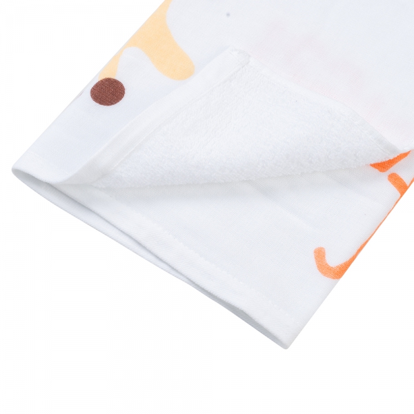 Khăn tắm trẻ em Cotton Hươu cao cổ Animo BM9T (60x120cm,Trắng-Giao hoạ tiết ngẫu nhiên)