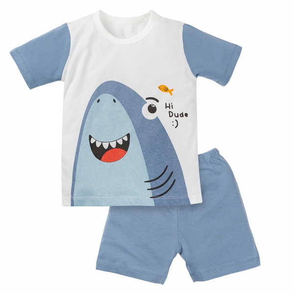 Bộ bé trai ngắn Animo Easy HN1124082 (1-4Y,Xanh dương)