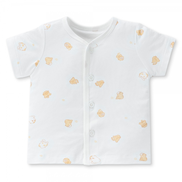 Set 2 áo sơ sinh cài giữa tay ngắn Animo Easy HN0125002 (NB-9M,Trắng,NN05)