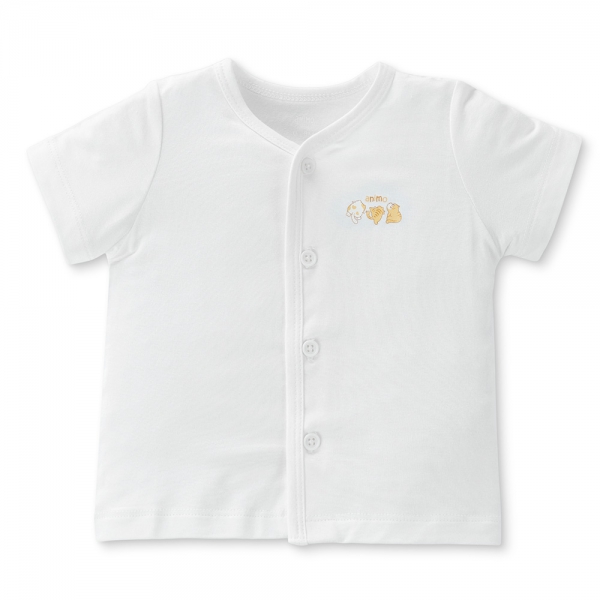 Set 2 áo sơ sinh cài giữa tay ngắn Animo Easy HN0125002 (NB-9M,Trắng,NN05)