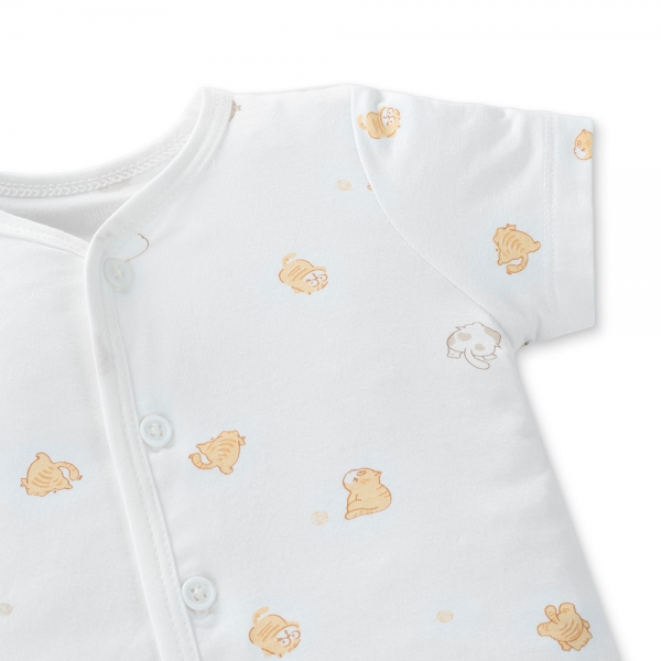 Set 2 áo sơ sinh cài giữa tay ngắn Animo Easy HN0125002 (NB-9M,Trắng,NN05)