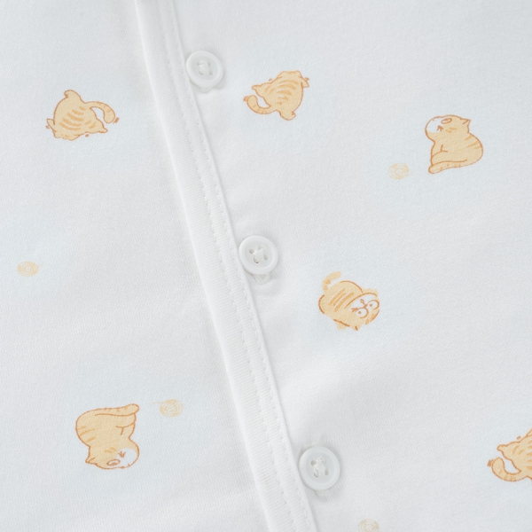 Set 2 áo sơ sinh cài giữa tay ngắn Animo Easy HN0125002 (NB-9M,Trắng,NN05)