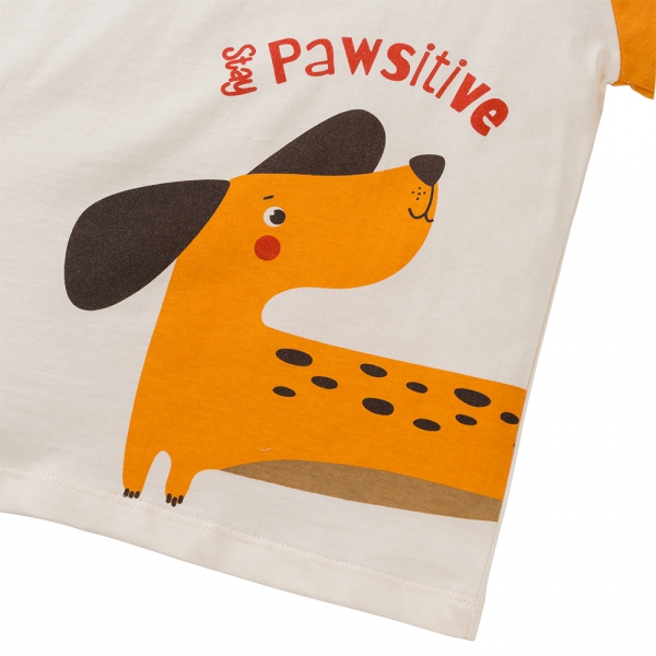 Bộ bé trai ngắn Animo Easy HN0425012 (1-4Y,Kem-vàng ,TT02)