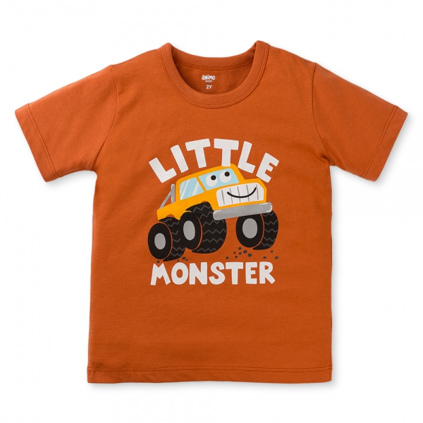 Bộ bé trai ngắn Animo Easy HN0425005 (1-4Y,Cam-kem,TT02)