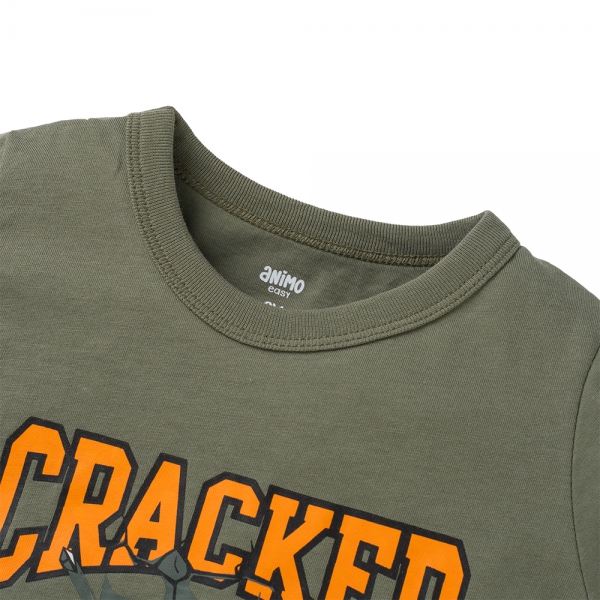 Bộ bé trai ngắn Animo Easy HN0325047 (1-4Y,Lá-xám,TT02)