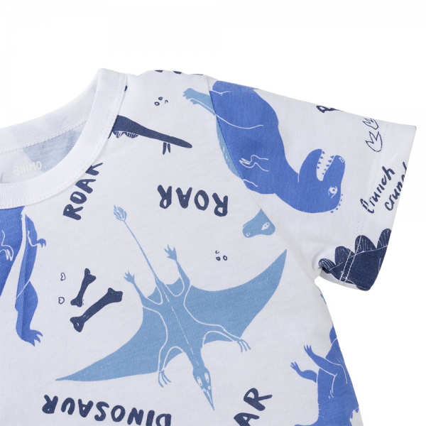 Bộ bé trai ngắn Animo Easy HN0325007 (1-4Y,Trắng-dương,DD04)