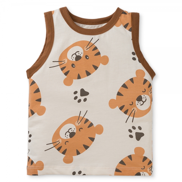 Bộ bé trai sát nách Animo Easy HN0425021 (1-4Y,Kem-nâu,TT04)