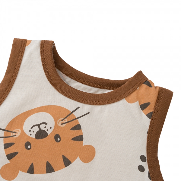 Bộ bé trai sát nách Animo Easy HN0425021 (1-4Y,Kem-nâu,TT04)