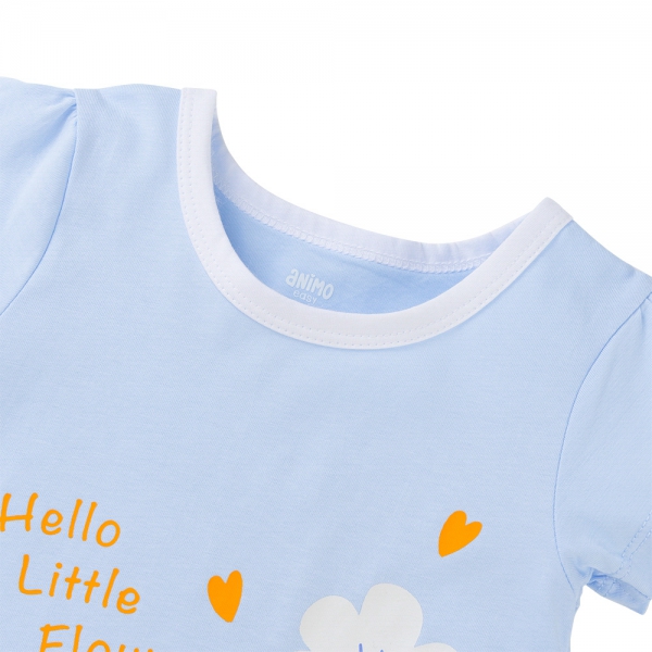 Đầm bé gái Animo Easy TX0525037 (1-4Y,Dương-trắng,NN02)