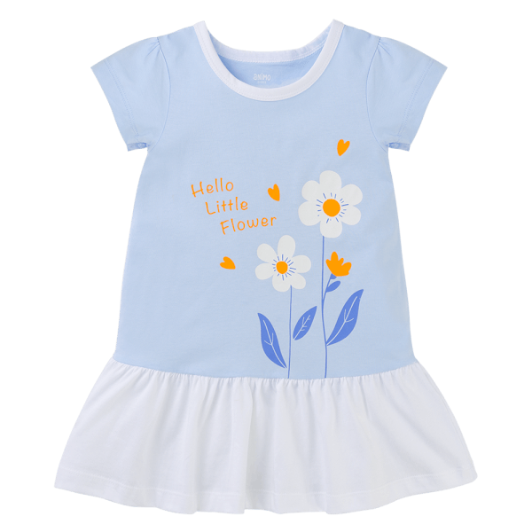 Đầm bé gái Animo Easy TX0525037 (1-4Y,Dương-trắng,NN02)