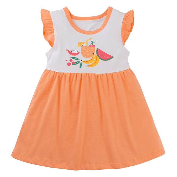 Đầm bé gái Animo Easy TX0525036 (1-4Y,Trắng-cam sữa,NN02)