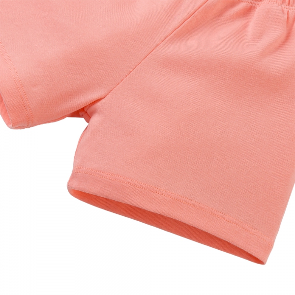 Bộ bé gái ngắn Animo Easy LU0425045 (1-4Y,Trắng-đào,TT02)