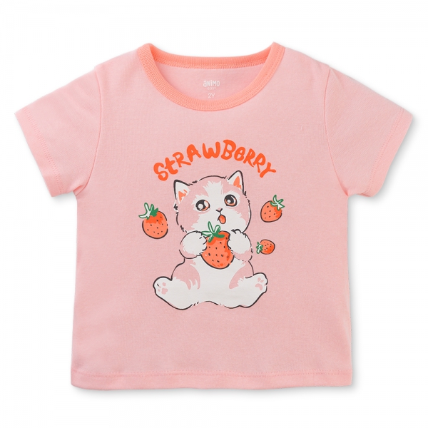 Áo bé gái Animo Easy LU0425043 (1-4Y,Hồng,TT02)