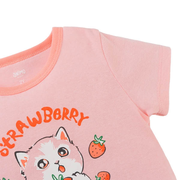 Áo bé gái Animo Easy LU0425043 (1-4Y,Hồng,TT02)