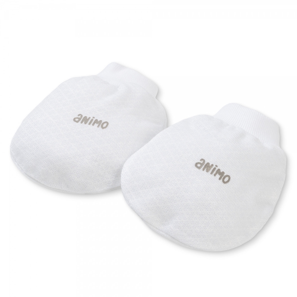 Set 6 bao tay chân sơ sinh Animo BA0425075 (NB,Trắng-xanh-vàng)