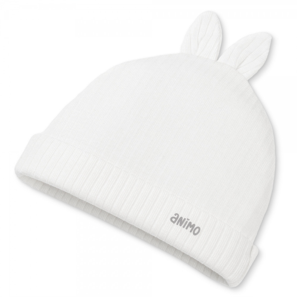 Set 2 nón sơ sinh tai cún Animo HN0625013 (NB,Be-trắng)