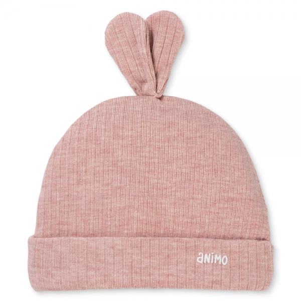 Set 2 nón sơ sinh tai thỏ Animo HN0625011 (NB,Hồng-trắng)
