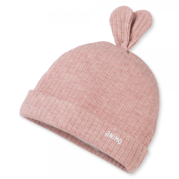 Set 2 nón sơ sinh tai thỏ Animo HN0625011 (NB,Hồng-trắng)