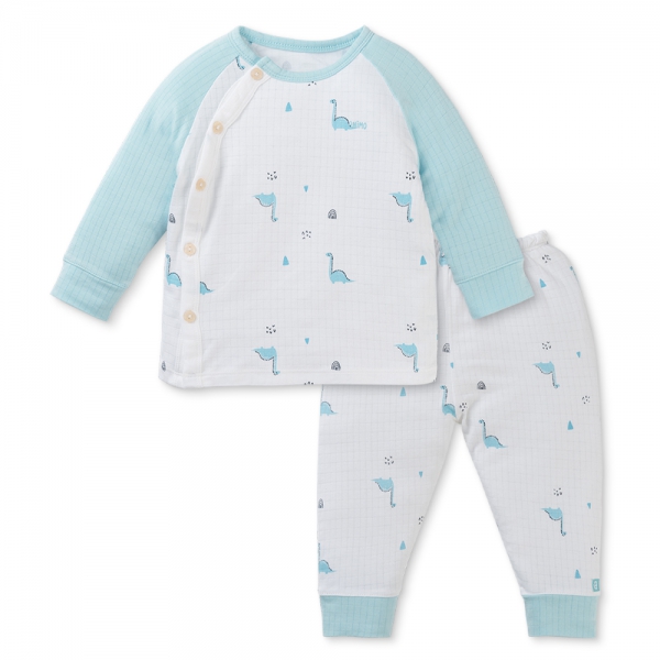 Set 2 bộ rayon chống muỗi dài Animo VD0425028 (0-24M,Xanh-trắng,TT06)