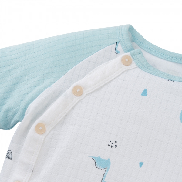 Set 2 bộ rayon chống muỗi dài Animo VD0425028 (0-24M,Xanh-trắng,TT06)