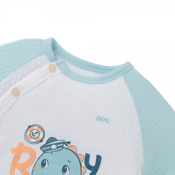 Set 2 bộ rayon chống muỗi dài Animo VD0425028 (0-24M,Xanh-trắng,TT06)