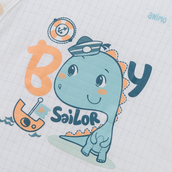 Set 2 bộ rayon chống muỗi dài Animo VD0425028 (0-24M,Xanh-trắng,TT06)