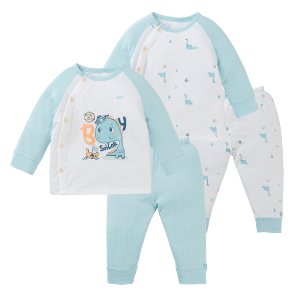 Set 2 bộ rayon chống muỗi dài Animo VD0425028 (0-24M,Xanh-trắng,TT06)