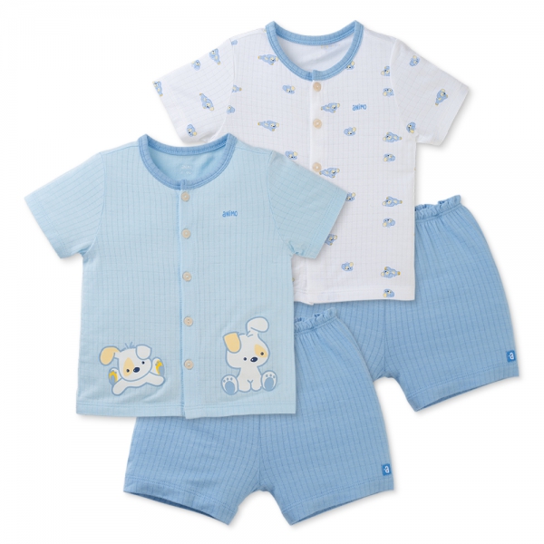 Set 2 bộ rayon chống muỗi ngắn Animo VD0425024 (0-24M,Biển-trắng,TT06)