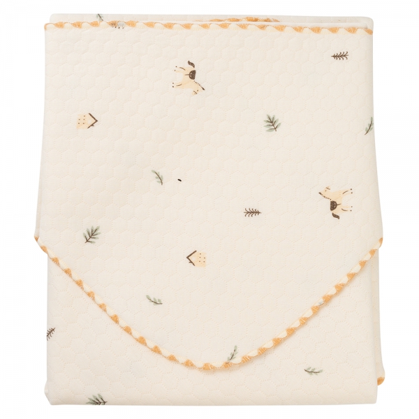 Khăn choàng ủ Sợi tre 3 lớp mỏng Animo T2501_NBA001 (75x80cm,Kem)