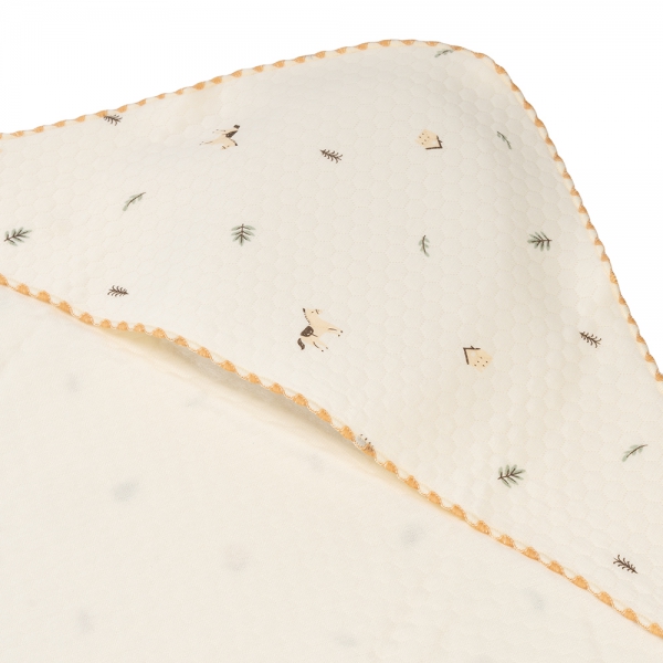 Khăn choàng ủ Sợi tre 3 lớp mỏng Animo T2501_NBA001 (75x80cm,Kem)