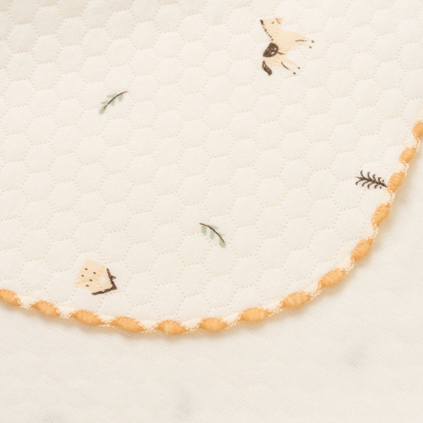 Khăn choàng ủ Sợi tre 3 lớp mỏng Animo T2501_NBA001 (75x80cm,Kem)