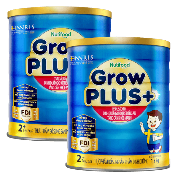 Combo 2 Sữa GrowPLUS+ Xanh 2+ tuổi, 1.5kg