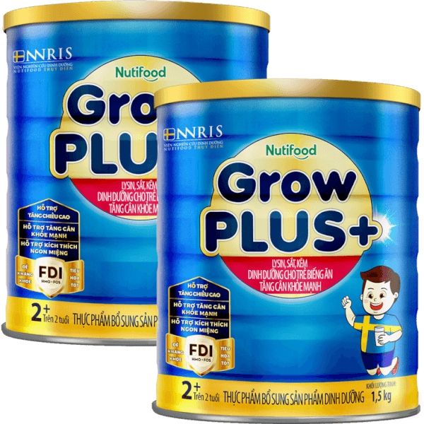 Combo 2 Sữa GrowPLUS+ Xanh 2+ tuổi, 1.5kg