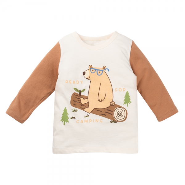 Bộ bé trai dài Animo Easy HN1124093 (1-4Y,Nâu nhạt)