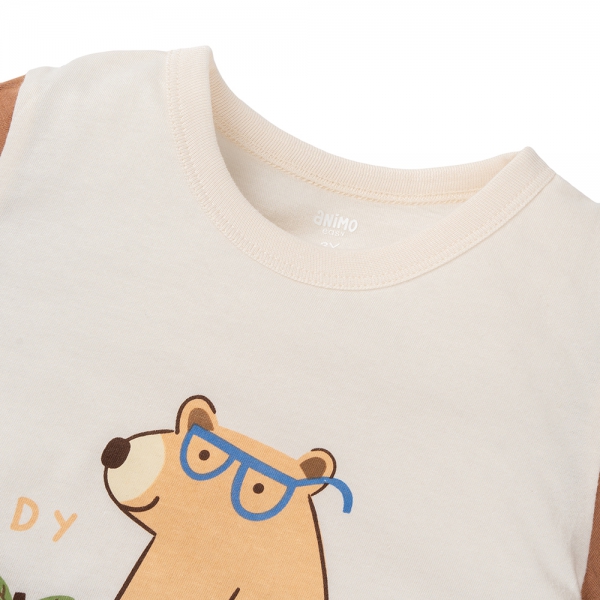 Bộ bé trai dài Animo Easy HN1124093 (1-4Y,Nâu nhạt)