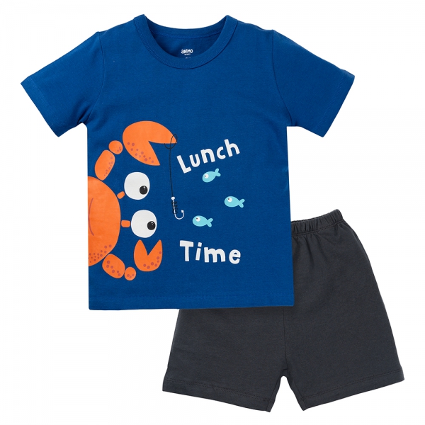 Bộ bé trai ngắn Animo Easy HN1124088 (1-4Y,Xanh coban)