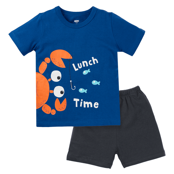 Bộ bé trai ngắn Animo Easy HN1124088 (1-4Y,Xanh coban)