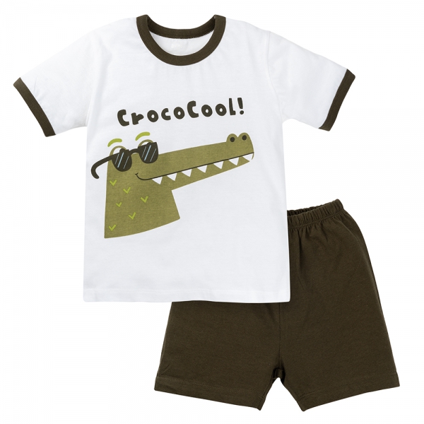 Bộ bé trai ngắn Animo Easy HN1124081 (1-4Y,Xanh rêu)