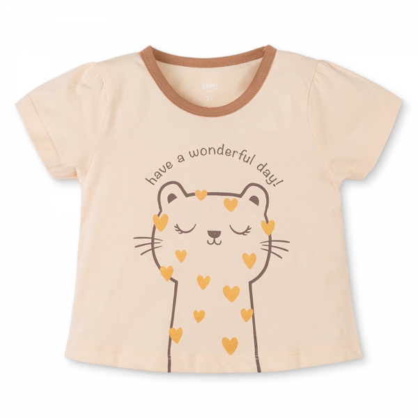 Bộ bé gái ngắn Animo Easy TX0325020 (1-4Y,Kem-nâu,TT02)