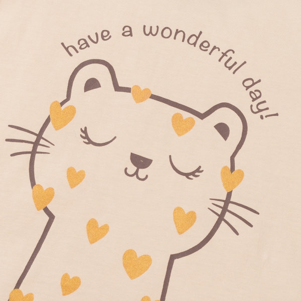 Bộ bé gái ngắn Animo Easy TX0325020 (1-4Y,Kem-nâu,TT02)